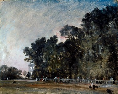 Constable - Landscape Study Scene in a Park, c.1823, 03563. Free illustration for personal and commercial use.
