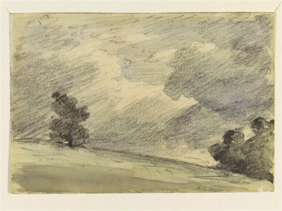 Constable - Landscape with trees and clouds, P.8-1973