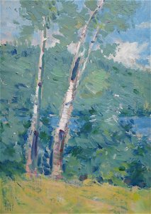 Denman Waldo Ross - Landscape with Two Trees - 1936.150.228 - Fogg Museum