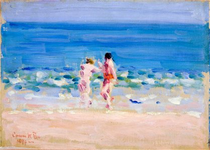 Denman Waldo Ross - Beach Scene with Figures - 1936.150.216 - Fogg Museum