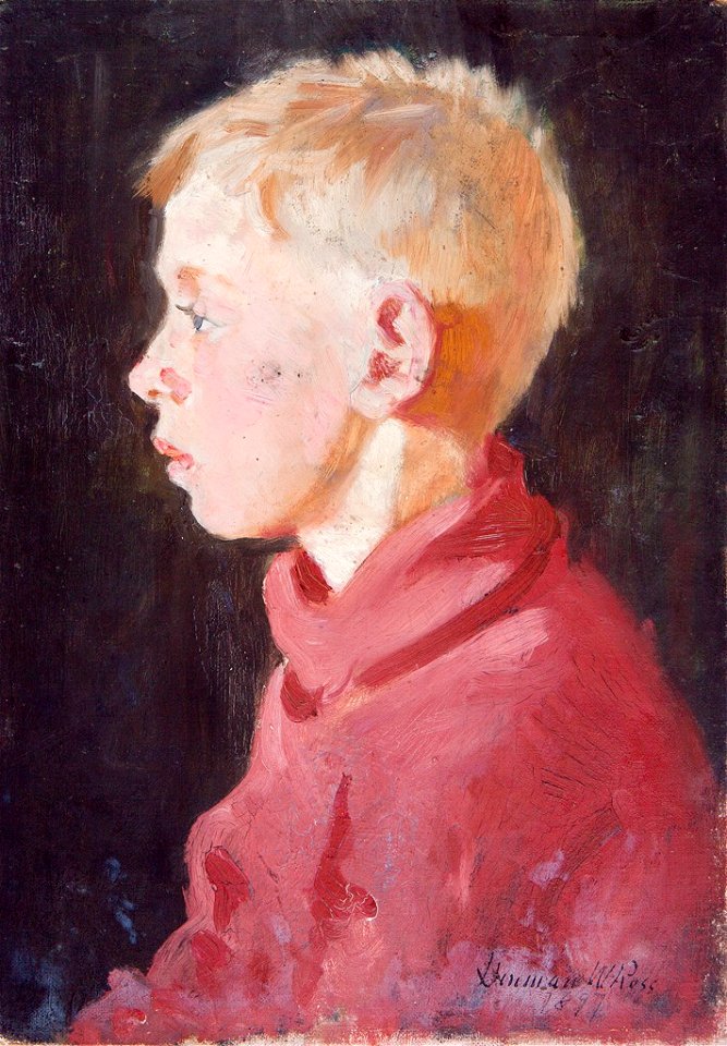 Denman Waldo Ross - Profile Portrait of a Young Boy - 1936.150.615 - Fogg Museum