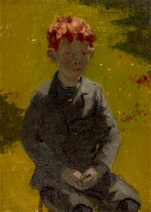 Denman Waldo Ross - Portrait of a Boy Seated on Grass - 1936.150.284 - Fogg Museum