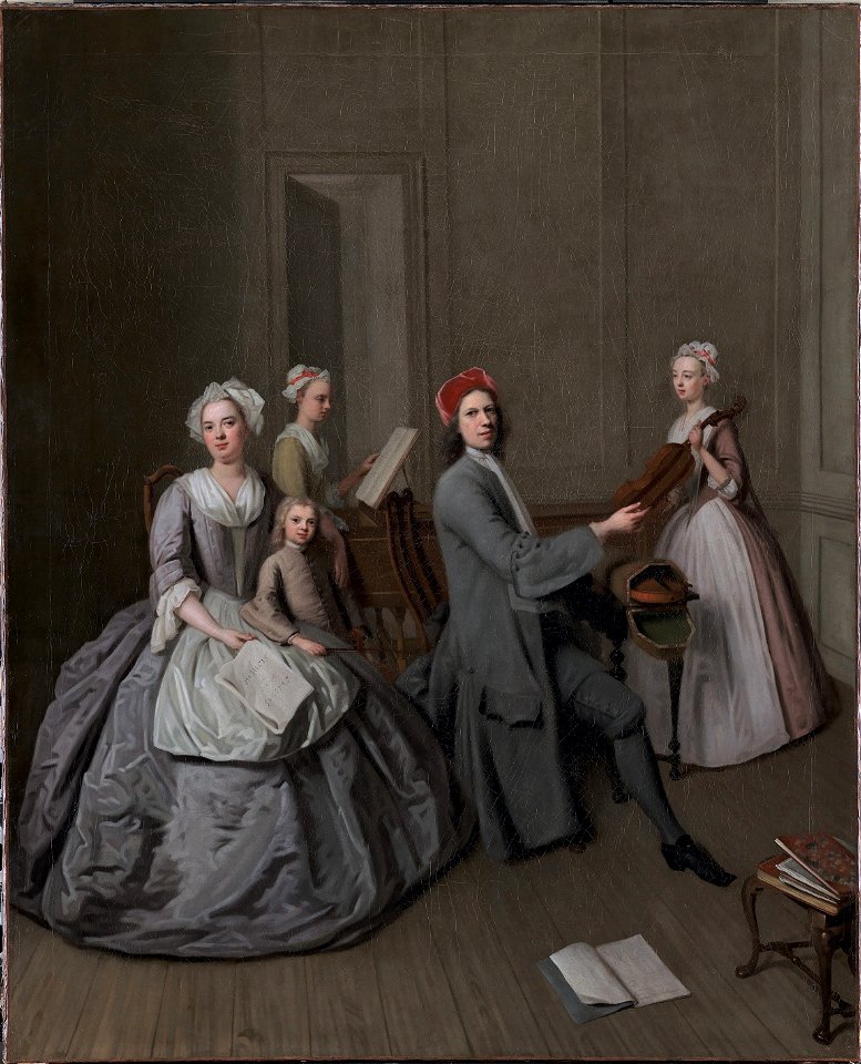 Balthasar Denner - The Artist's Family Making Music Together - KMS3299 - Statens Museum for KunstFXD