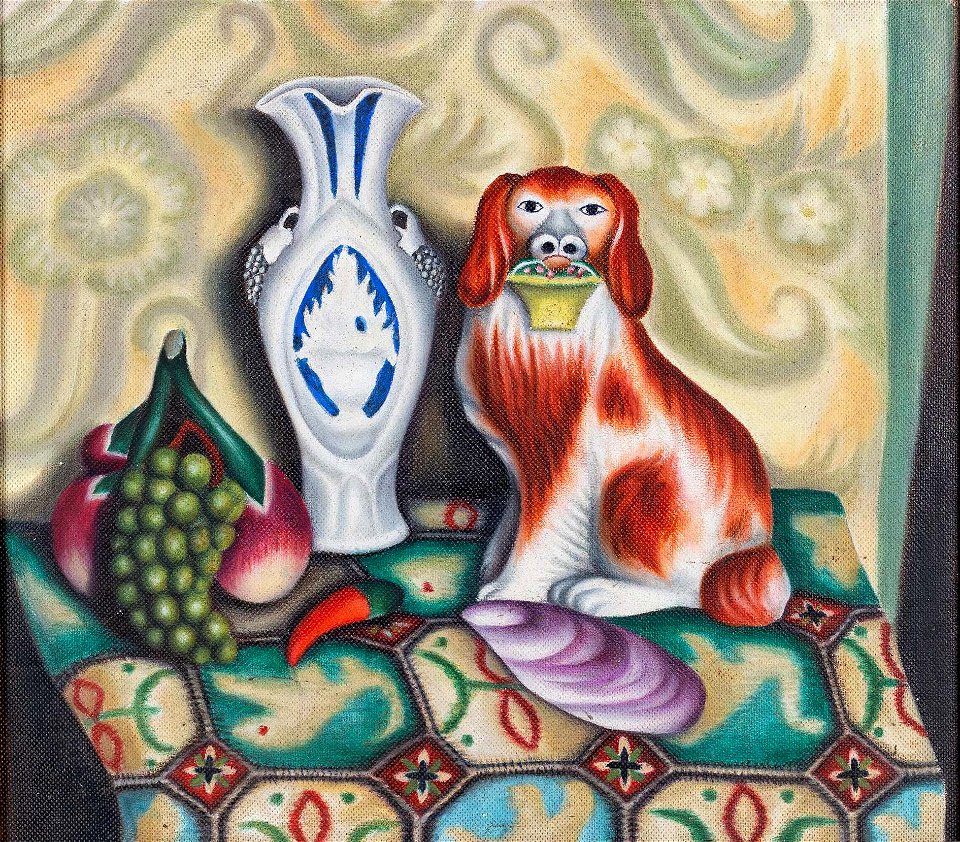 Denton Welch - Dog with Yellow Basket (circa 1938)