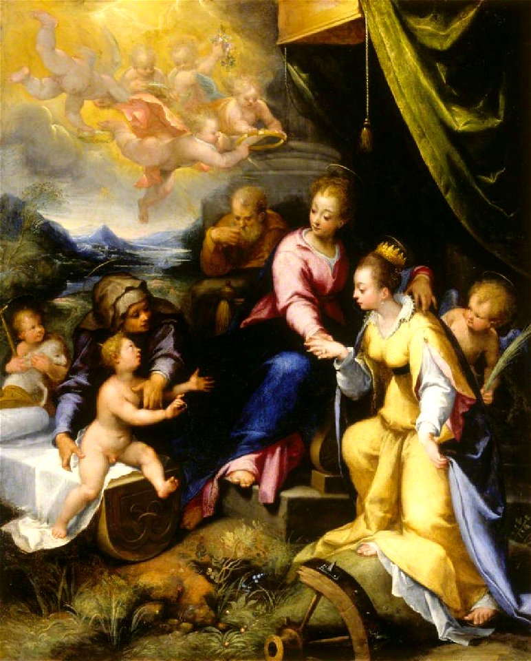 Denys Calvaert (1540-1619) - The Mystic Marriage of Saint Catherine - 732108 - National Trust