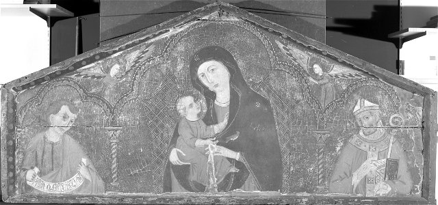 Deodato Orlandi - Dossal, The Virgin and Child with Saints Matthew and Hilarion - 1938.129 - Harvard Art Museums