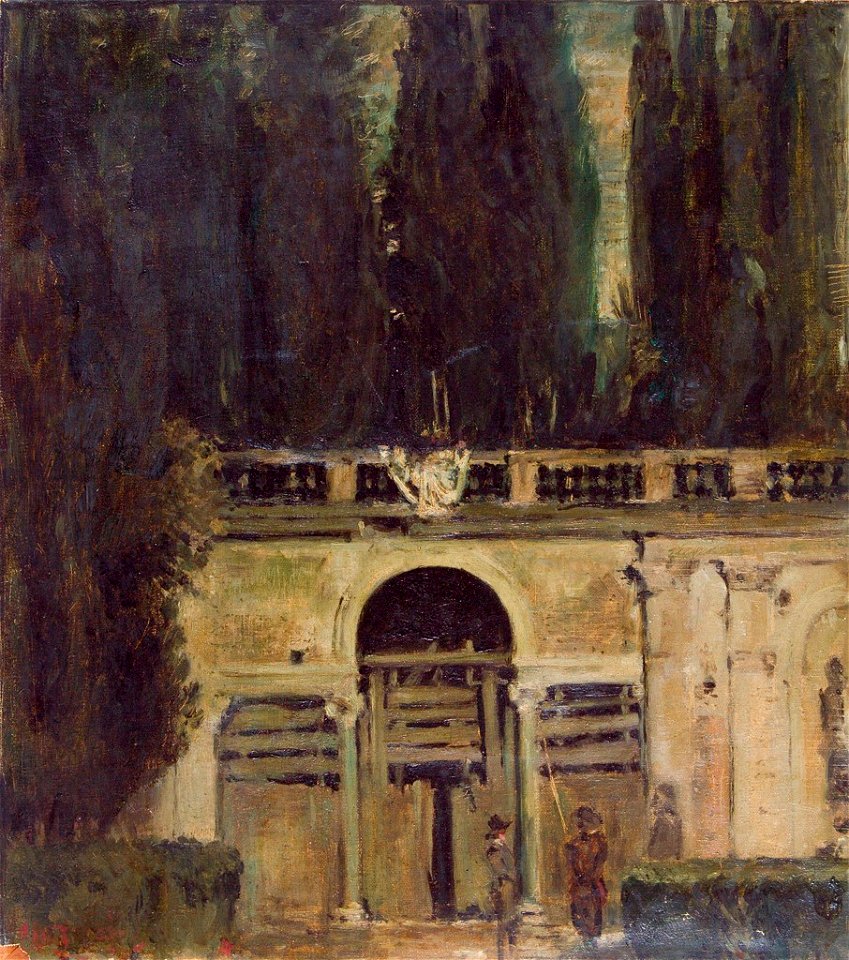 Denman Waldo Ross - Villa Medici, Grotto-Loggia Façade, after Velazquez - 1936.109.163 - Fogg Museum