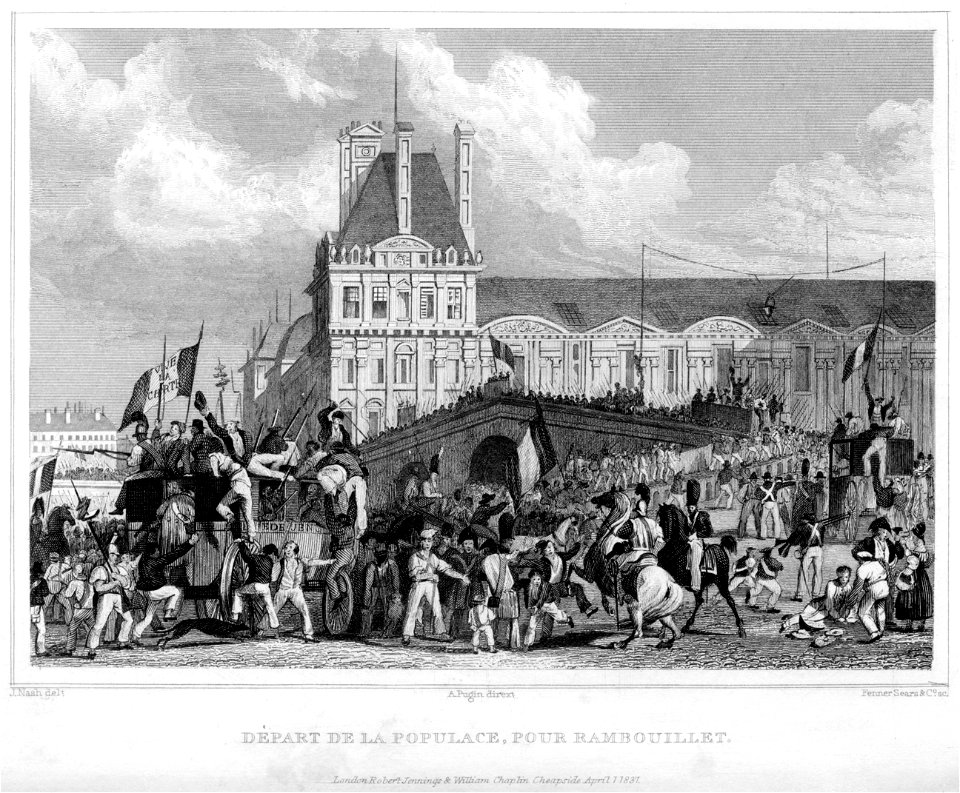 Departure of populace for Rambouillet
