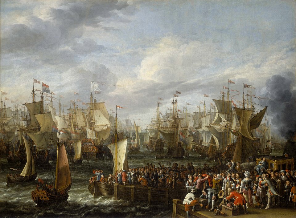 Departure of William III from Hellevoetsluis, 19 October 1688 RMG BHC0325