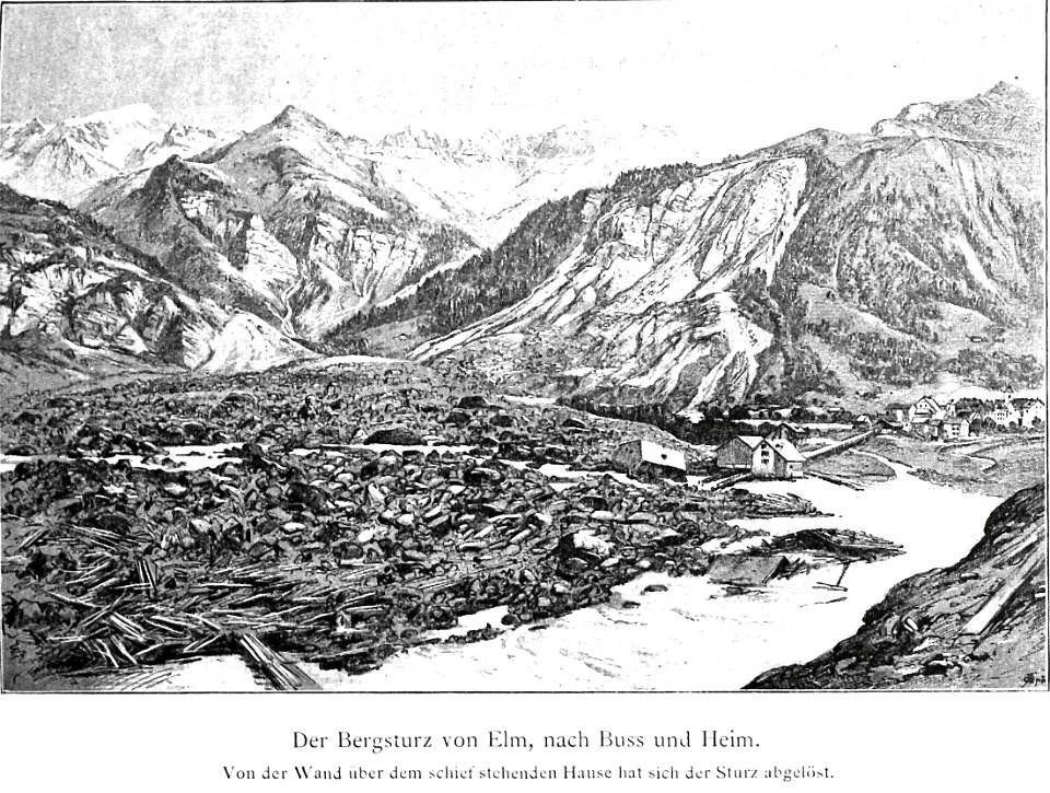 Der Bergsturz von Elm nach Buss und Heim