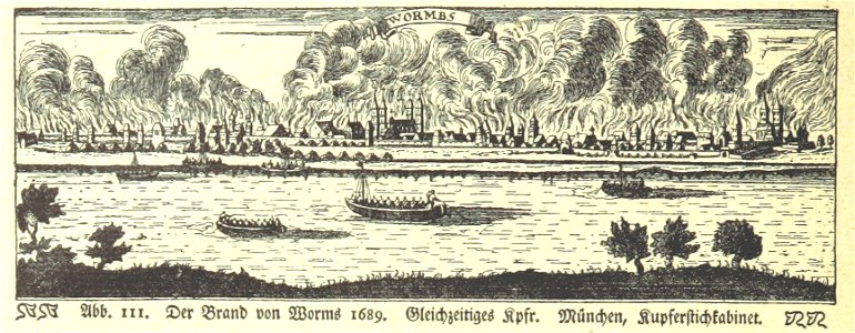 Der Brand von Worms 1689