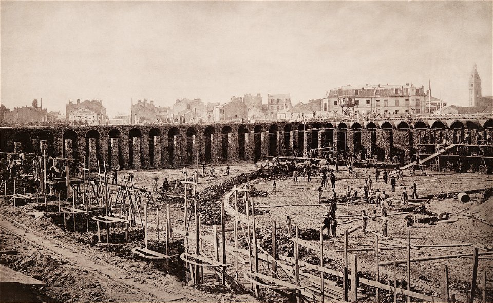 Derivation de la Vanne. Reservoirs de Montrouge - Les Travaux Publics de la France