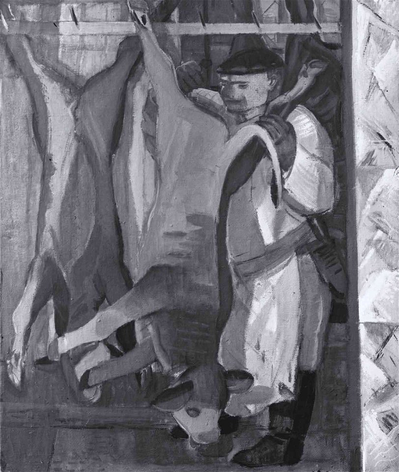 Derkovits Gyula - 1929 - Húscsarnokban (Mészáros)