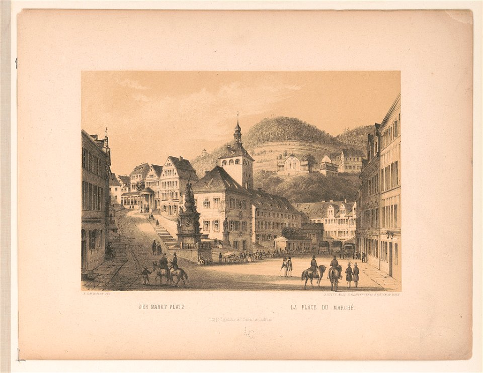 Der Market platz La place du marché - - X. Sandmann fec. ; artist Anst. v. Reiffenstein & Rösch in Wien. LCCN2017650437