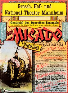 Der Micado Carl-Schultze-Theater Gastspiel in Mannheim Plakat