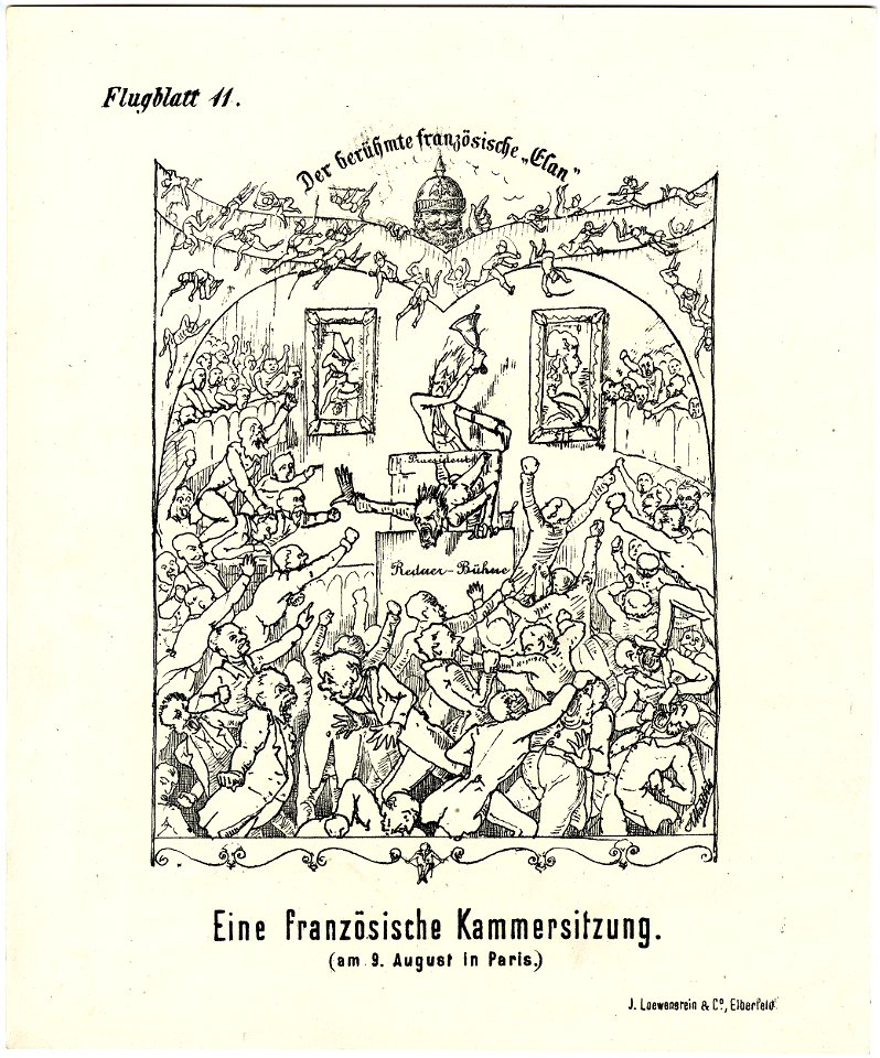 Der berühmte französische Elan - Eine (...) Kammersitzung (The famous French 'Elan') (BM 1871,1209.4520)