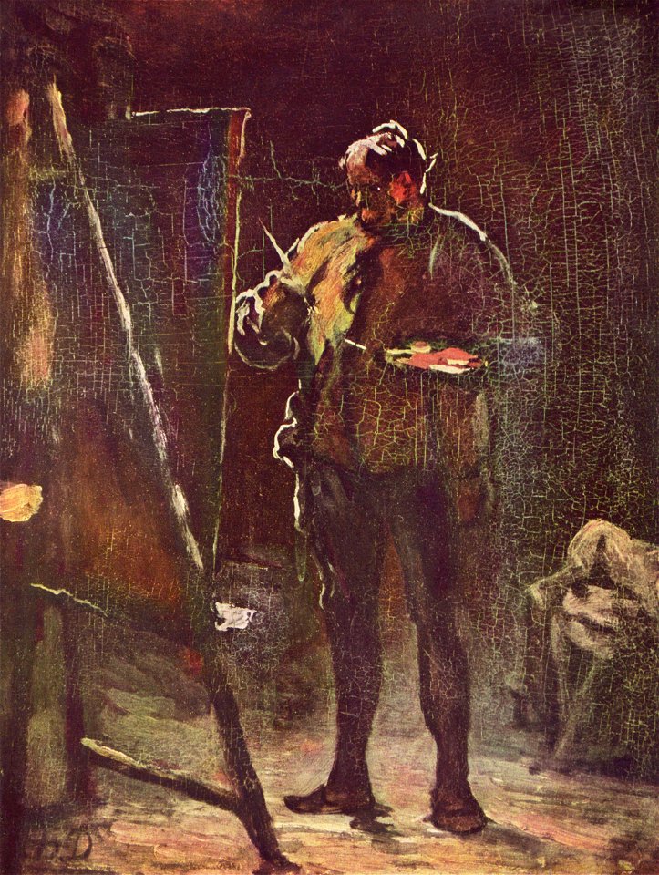 Der Künstler vor der Staffelei