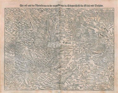 Der Rhein in Schweiz Schwarzwald und Elsass