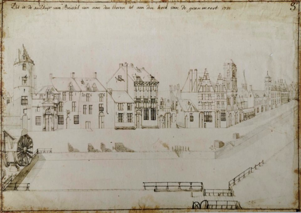 Derons, Dit is de Soutkeijr van Brussel van aen den thoren tot aen den hoek van de granmeert, 1732, 32,5 x 41,7 cm (Museum NBB)