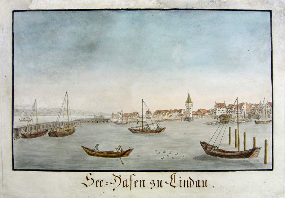 Der See-Hafen zu Lindau 18Jh