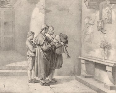 Des Piferari devant une Madone (Rijksmuseum RP-P-OB-40.693) (cropped)