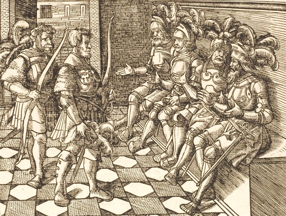 Der Weisskunig 49 Detail Knights & Bowmen