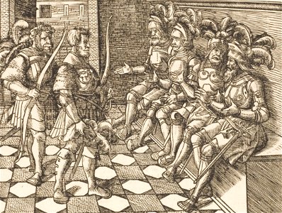 Der Weisskunig 49 Detail Knights & Bowmen