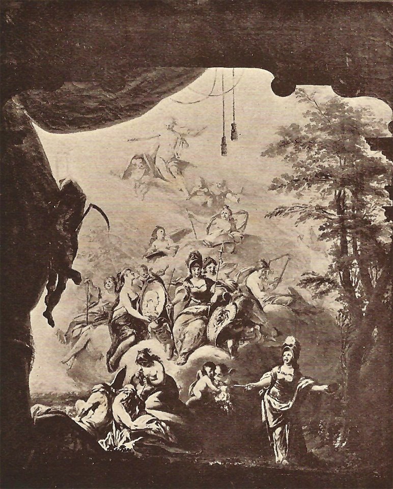 Der Vorhang im Nationaltheater in Mannheim Ölgemälde Speyer, Gemälde-Galerie