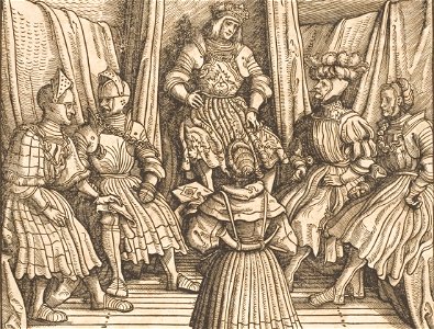 Der Weisskunig 41 Detail Maximilian with his knights