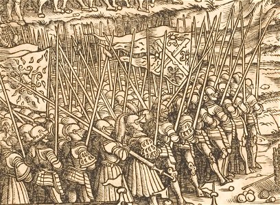 Der Weisskunig 86 Detail Knights Dismounted