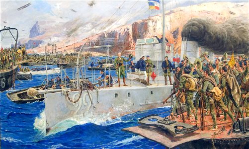 Desembarco de Alhucemas, por José Moreno Carbonero