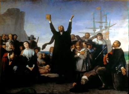 Desembarco de los puritanos en América (Antonio Gisbert)FXD