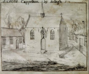 Derons (attr.), Sint-Quirinuskapel in Zellik, 1732 (Rijksarchief)