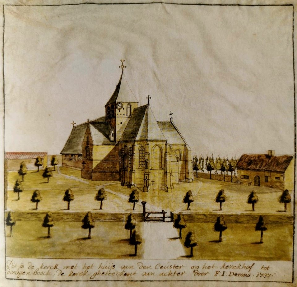Derons, De Sint-Niklaaskerk van Drogenbos, 1737 (Museum NBB)