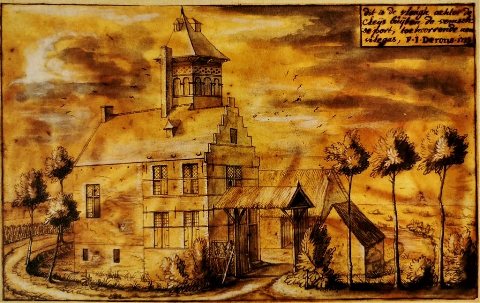 Derons, Het kasteel van Meuzegem in Jette, 1733 (KBR)