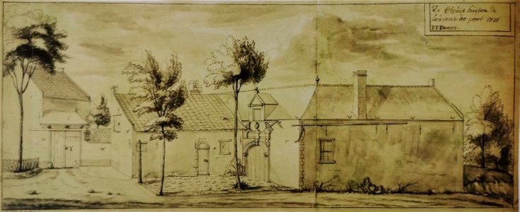 Derons (attr.), De Cluijs buijten de Leuvensche poort (hoeve op het voormalige hertogelijk domein van Sint-Joost), 1735 (KBR)