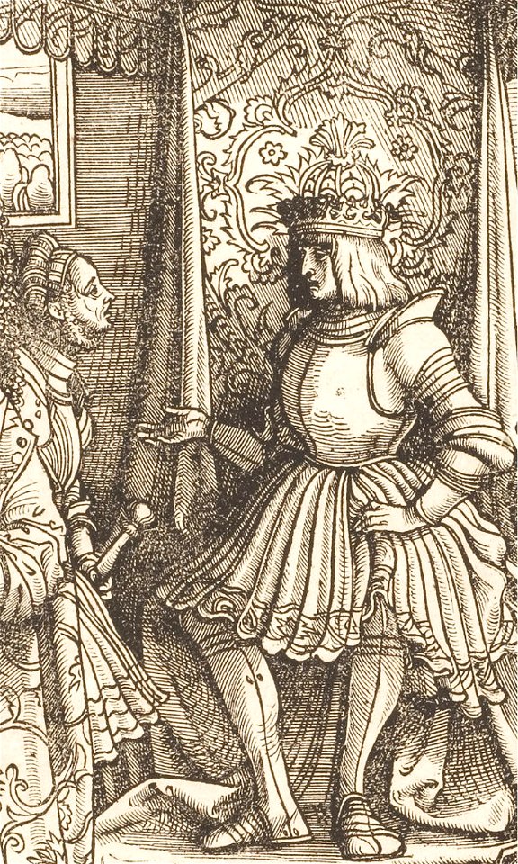 Der Weisskunig 62 Detail Maximilian (or possibly his son, Philip)