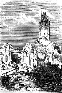 Derribo de los templos, Madrid, de Urrabieta (cropped). Iglesia de Santa María de la Almudena
