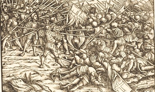 Der Weisskunig 73 Detail Landsknecht Battle