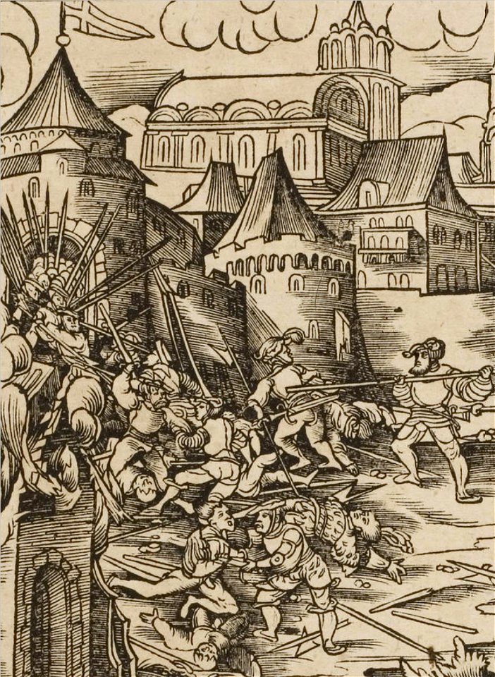 Der Weisskunig 79 Detail Landsknecht Battle