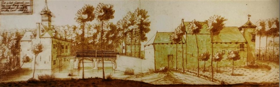 Derons, Het kasteeltje van Gilles Laurent de Rorive in Diegem, 1734, 24,9 x 76,2 cm (privé)