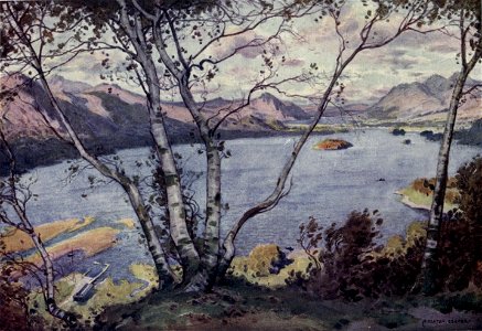 Derwentwater and Bassenthwaite Lake - The English Lakes - A. Heaton Cooper. Free illustration for personal and commercial use.