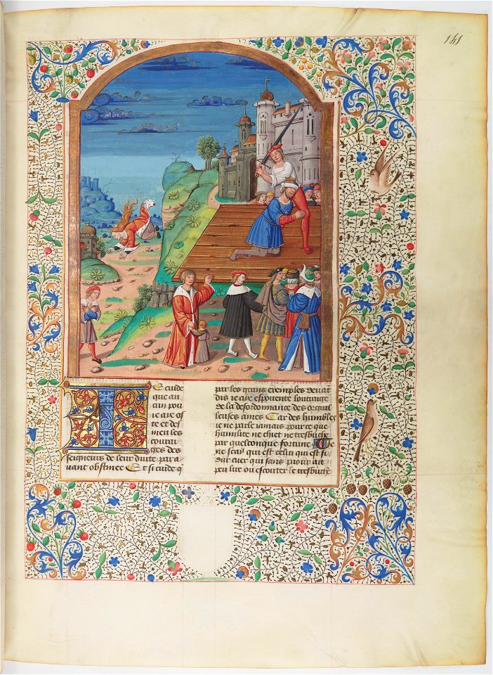 Des cas des nobles hommes - BNF Fr130 f141r (Mort de Marcus Manlius Capitolinus)