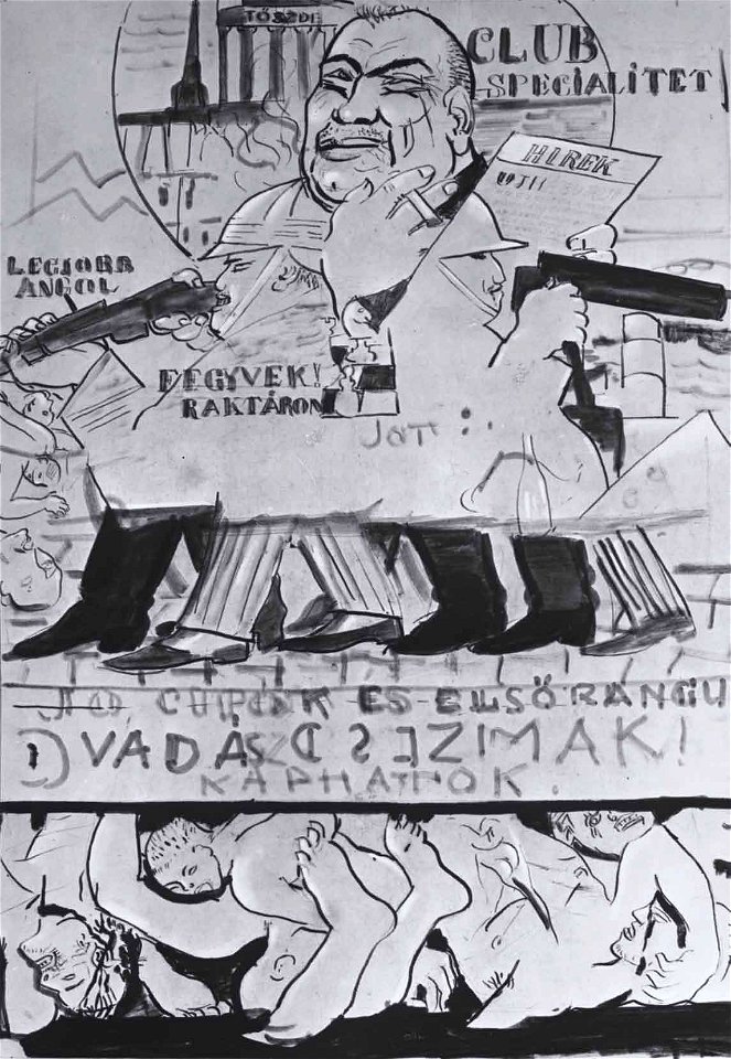 Derkovits Gyula - 1930 - A világ rendje (Színházban, Vasfüggöny)