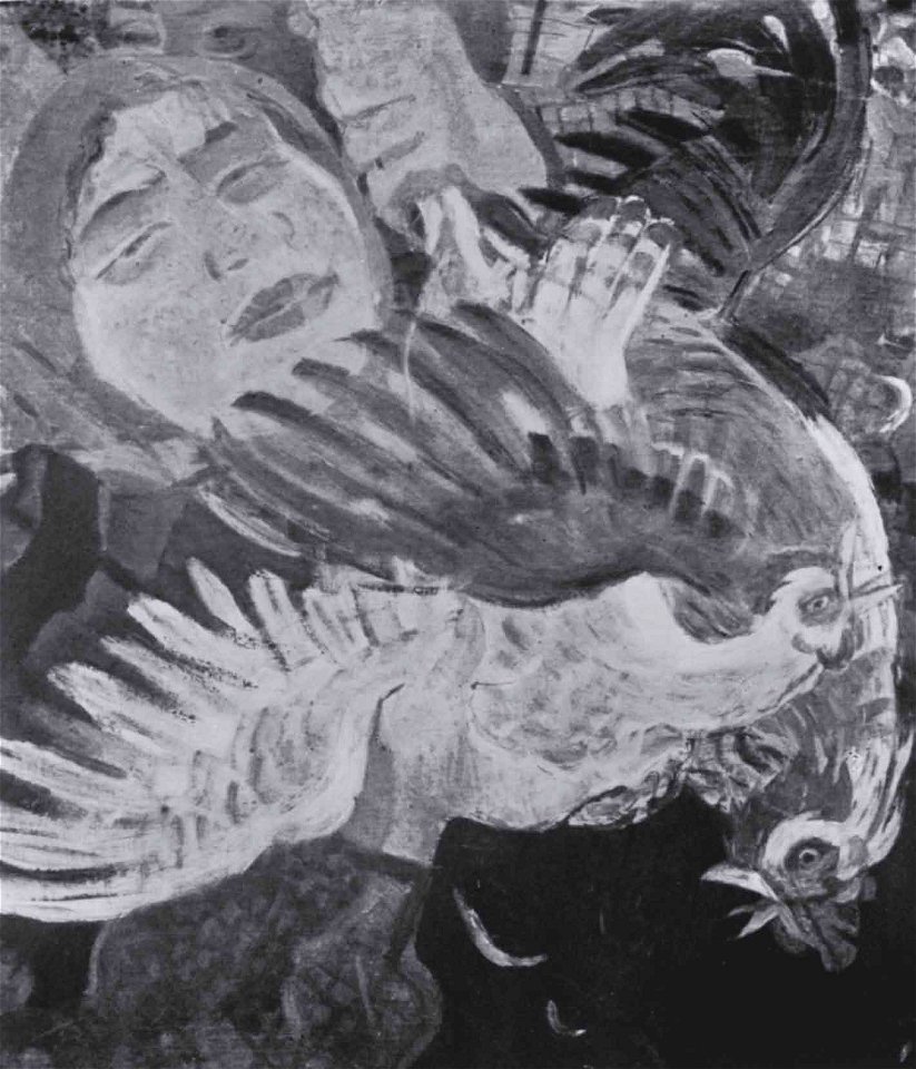 Derkovits Gyula - 1932 - Asszony kakassal