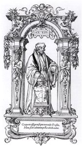 Desiderius Erasmus, woodcut by Hans Holbein the Younger