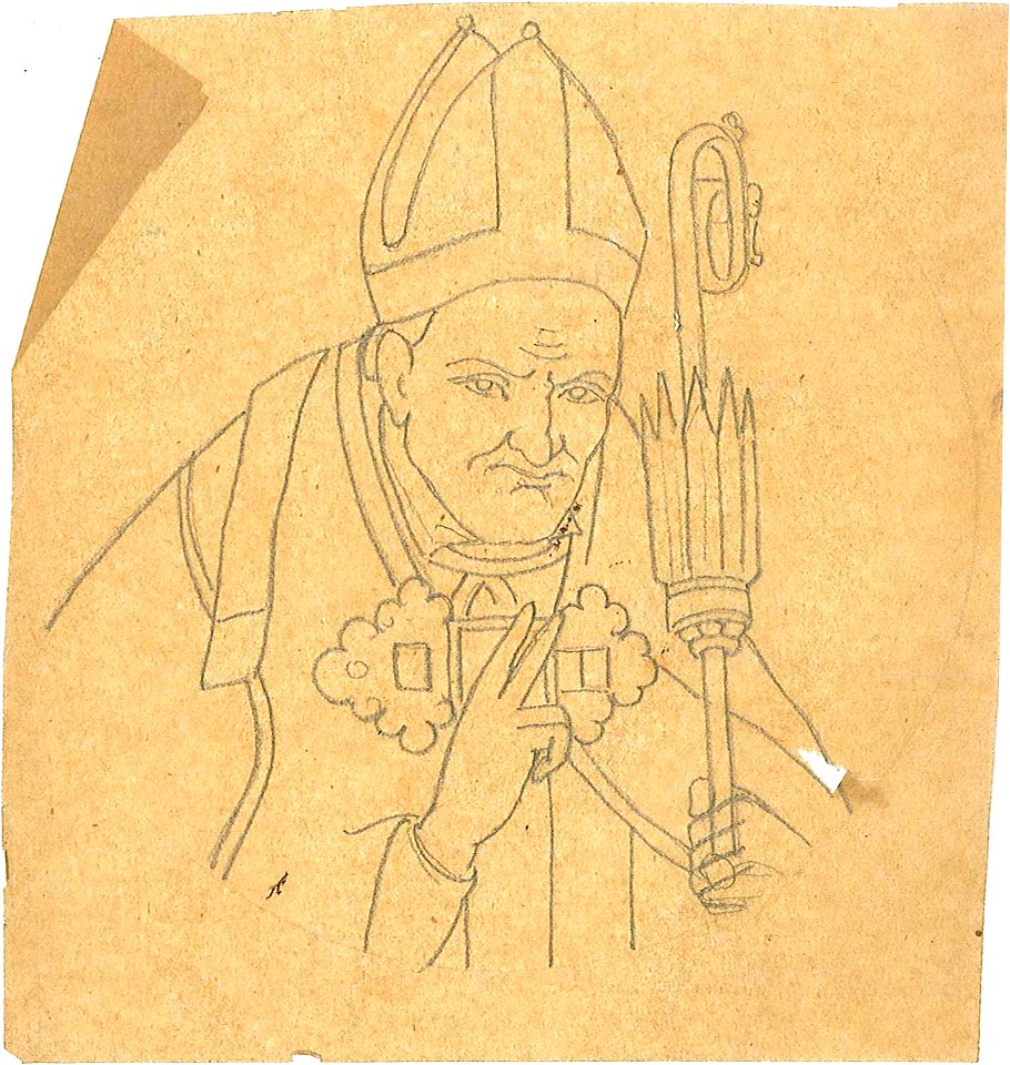Design for a Bishop Saint (4) by Kunstwerkplaatsen Cuypers & Co. Cuypershuis 0682v