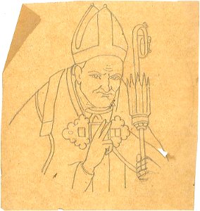 Design for a Bishop Saint (4) by Kunstwerkplaatsen Cuypers & Co. Cuypershuis 0682v