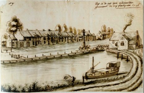 Derons, De sluis van Drie Fonteinen, 1725 (Museum NBB)