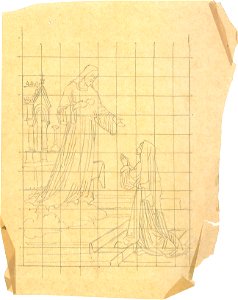 Design for a Christ Appearing to Saint Margaret Mary Alacoque by Kunstwerkplaatsen Cuypers & Co. Cuypershuis 0682x